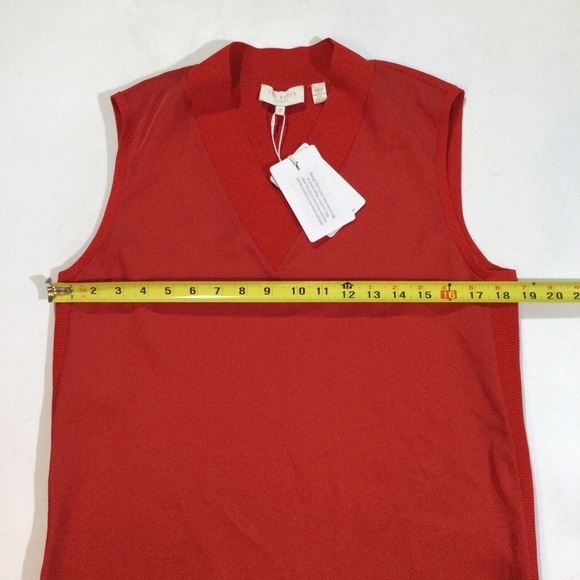 Ted Baker Womans Size 6 V Neck Sleeveless Jumper Career CasualBlouses In Red - Picture 9 of 12